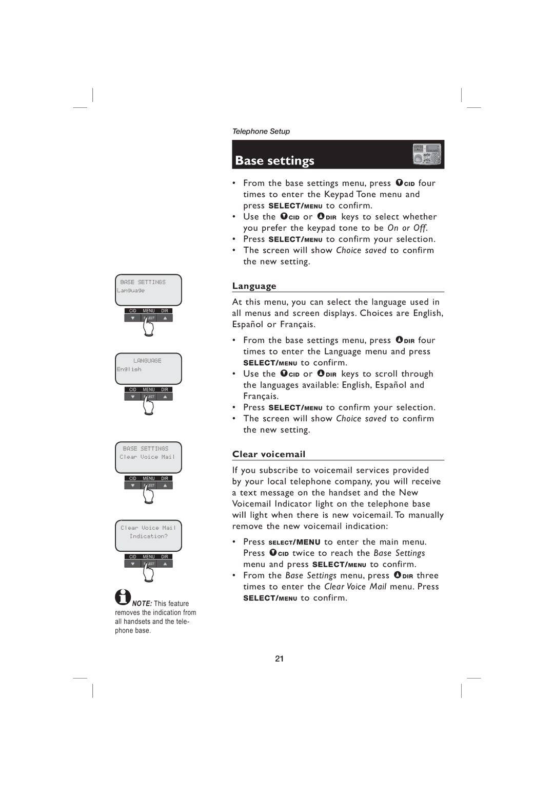 AT&T EP5995 user manual Language 