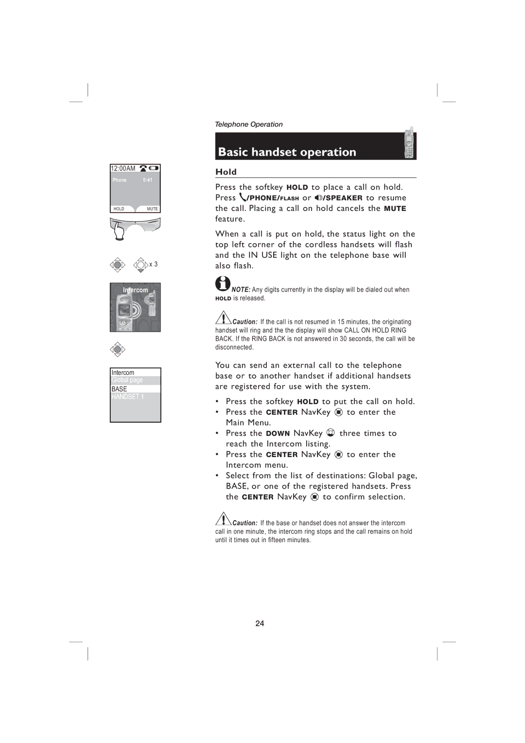 AT&T EP5995 user manual Hold 