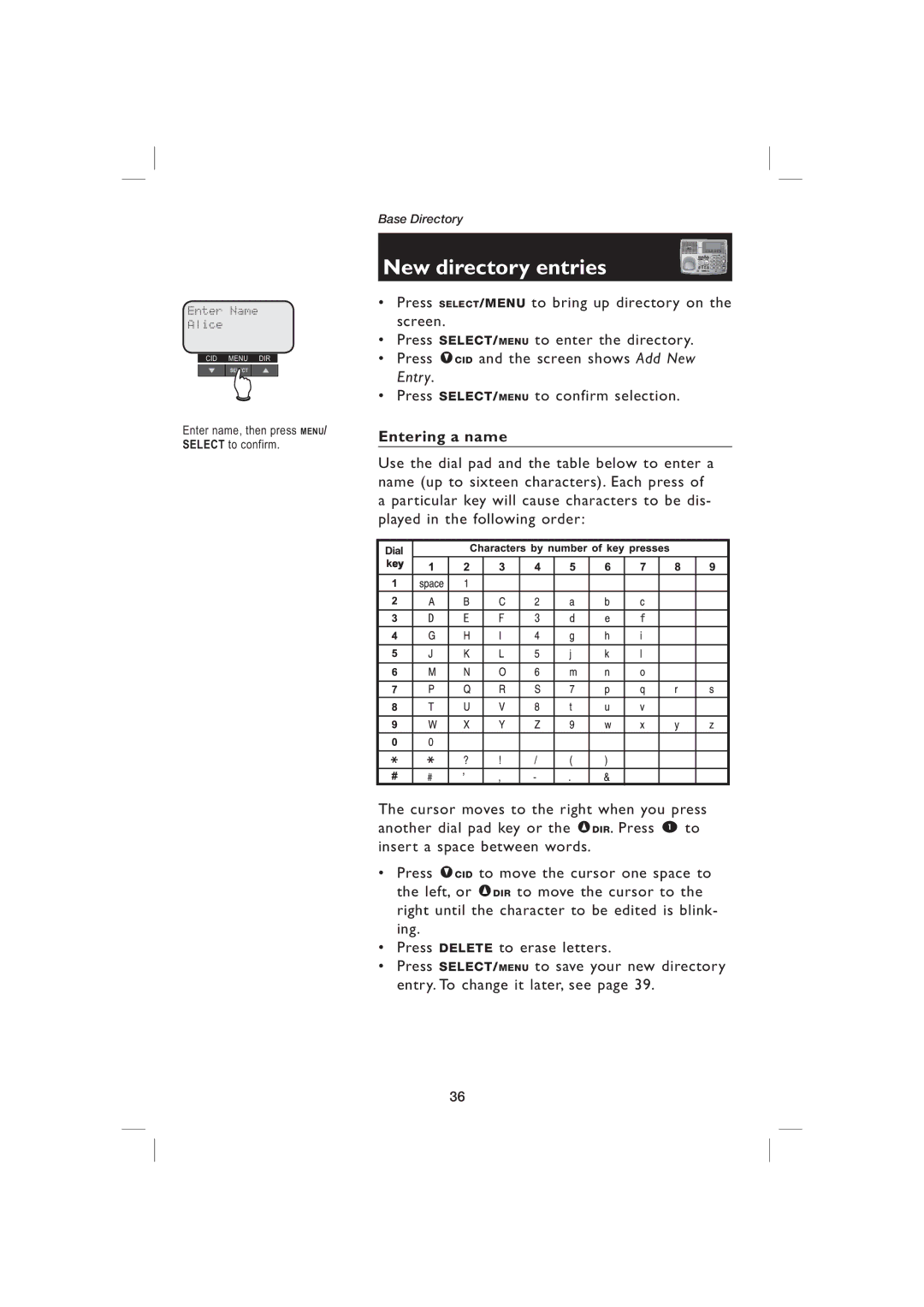 AT&T EP5995 user manual Base Directory 