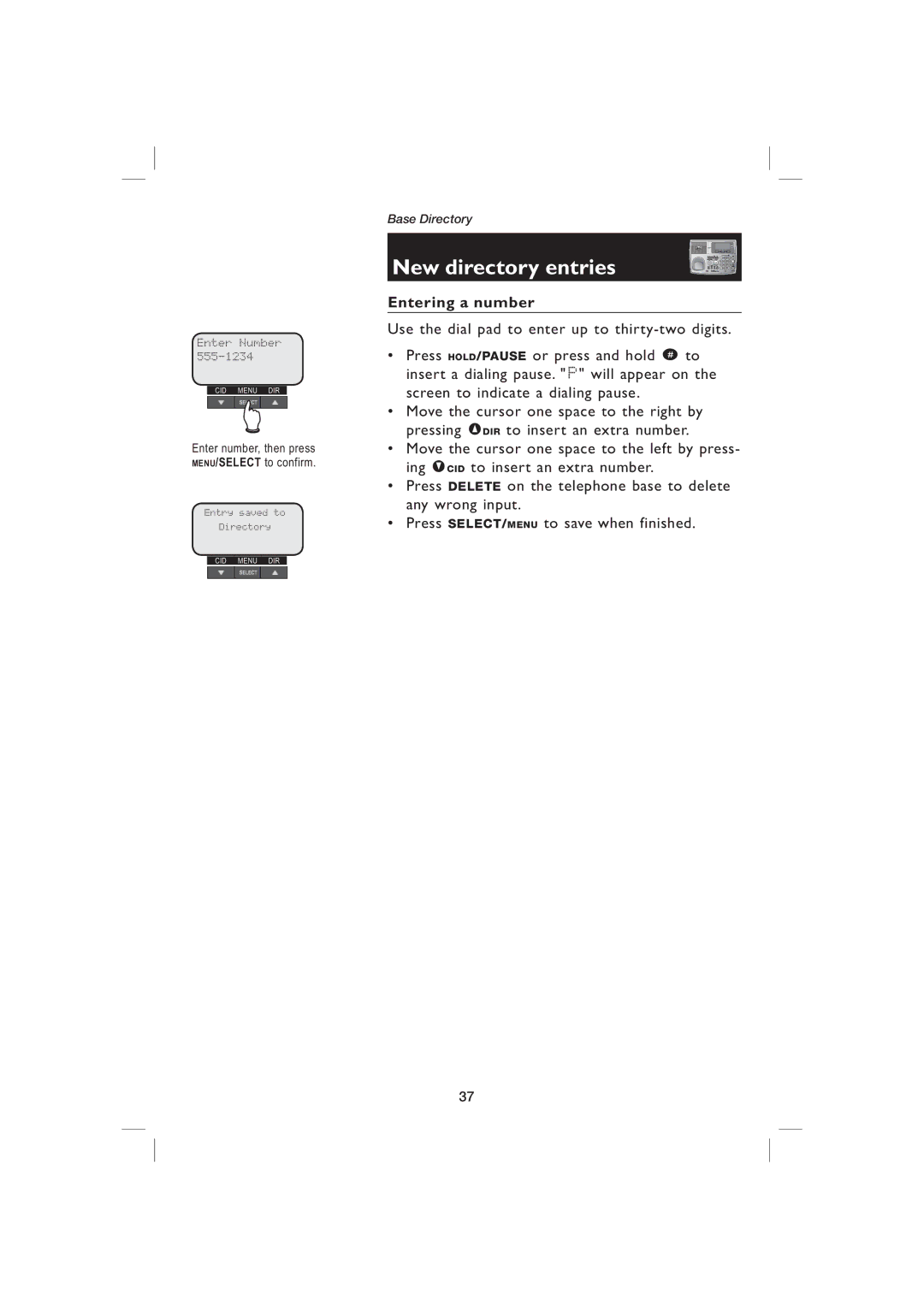 AT&T EP5995 user manual Enter number, then press MENU/SELECT to confirm 