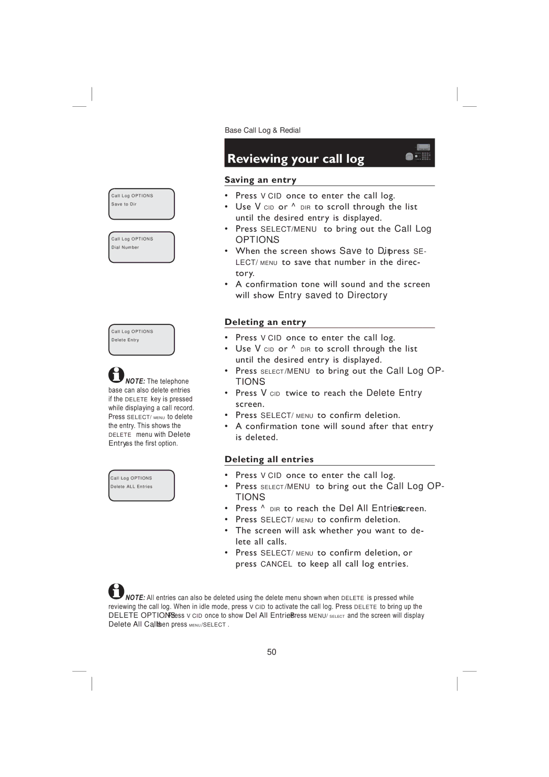 AT&T EP5995 user manual Options 