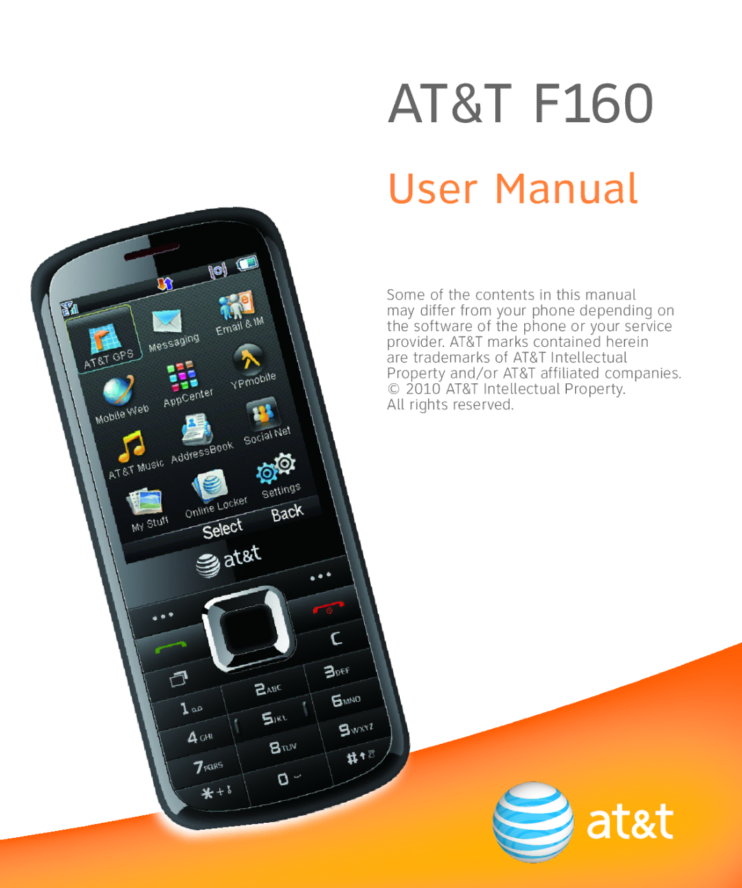 AT&T user manual AT&T F160 