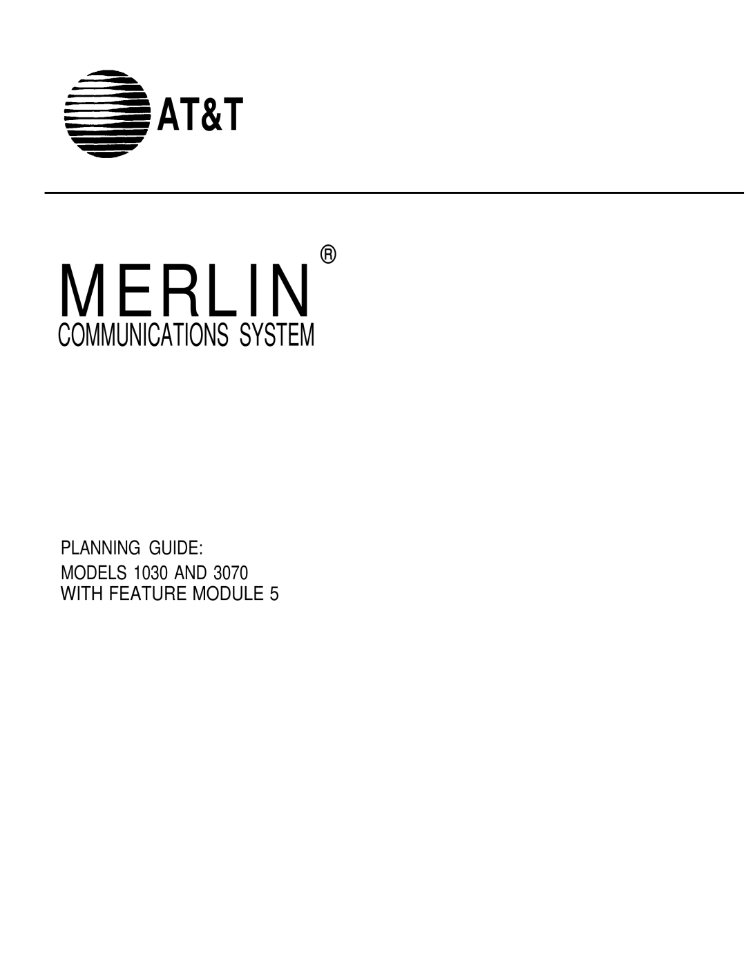 AT&T Feature Model 5 manual Merlin 