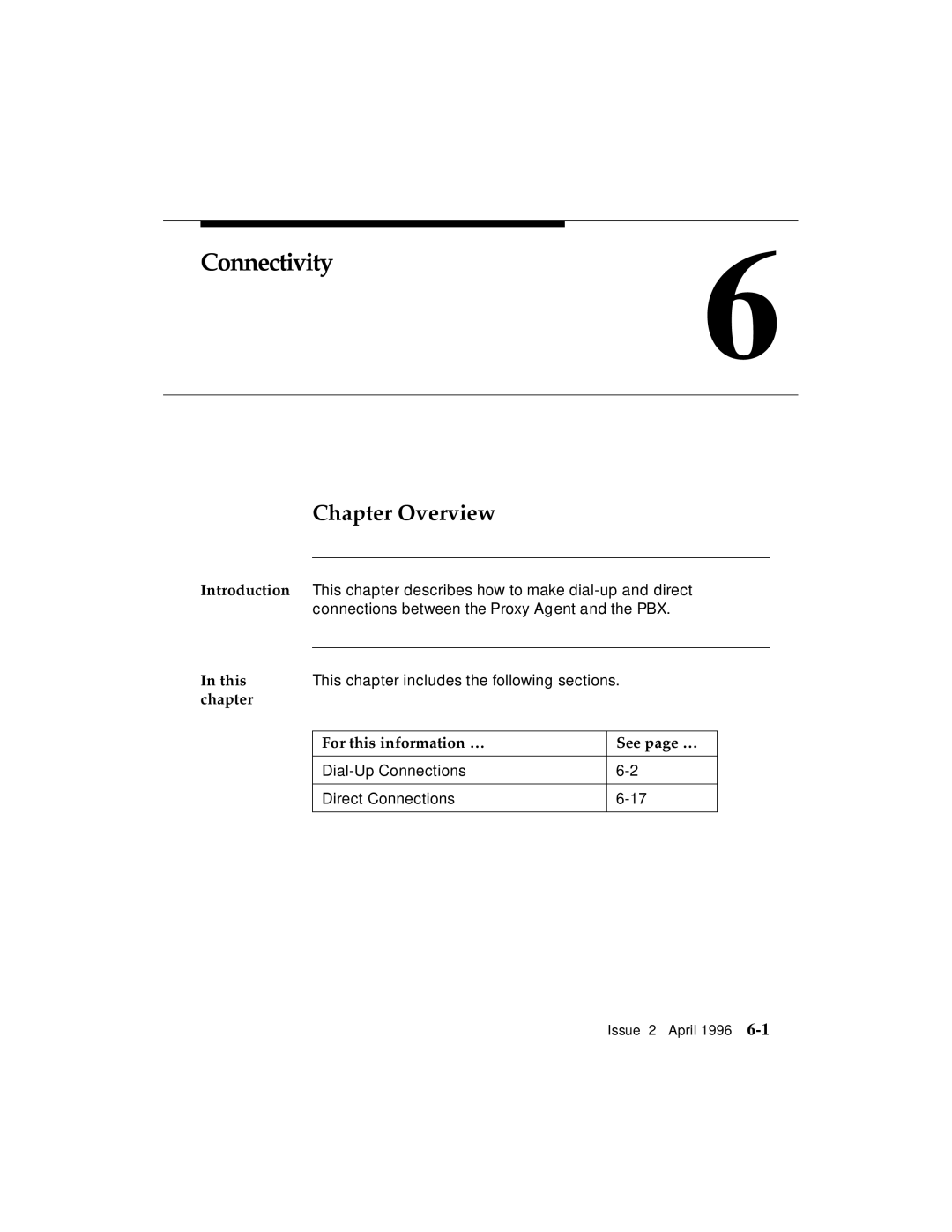 AT&T G3 manual Connectivity, Chapter Overview 