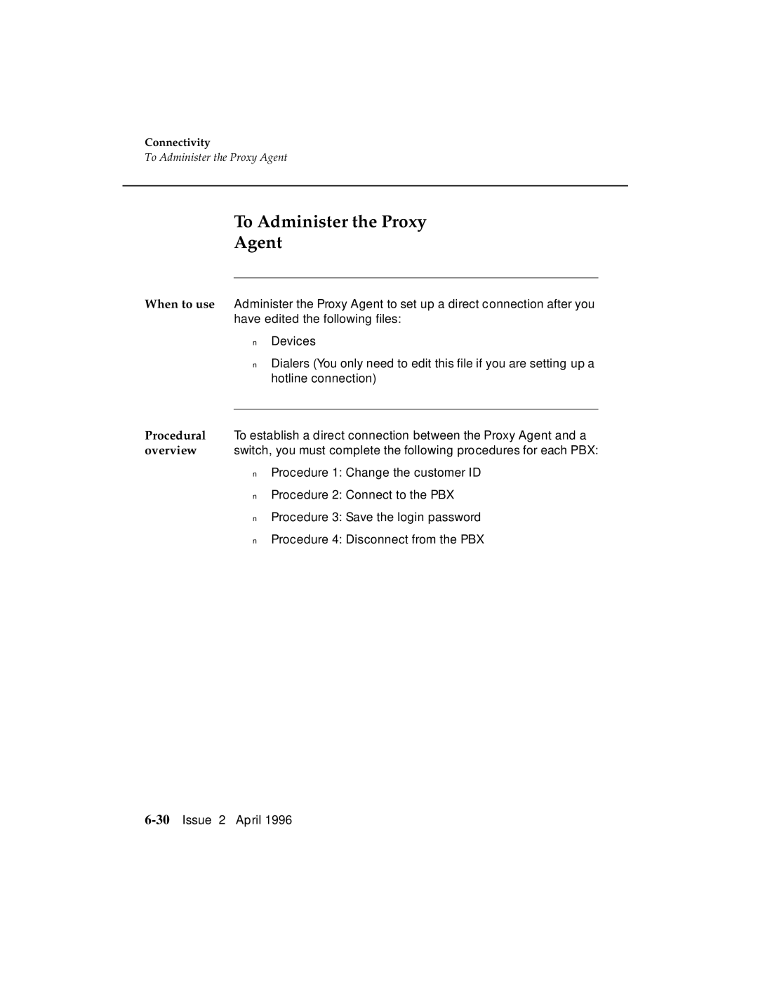 AT&T G3 manual To Administer the Proxy Agent 