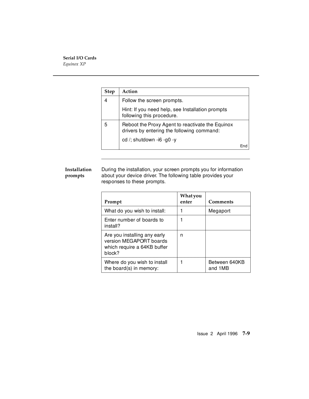 AT&T G3 manual What you Prompt Enter Comments 