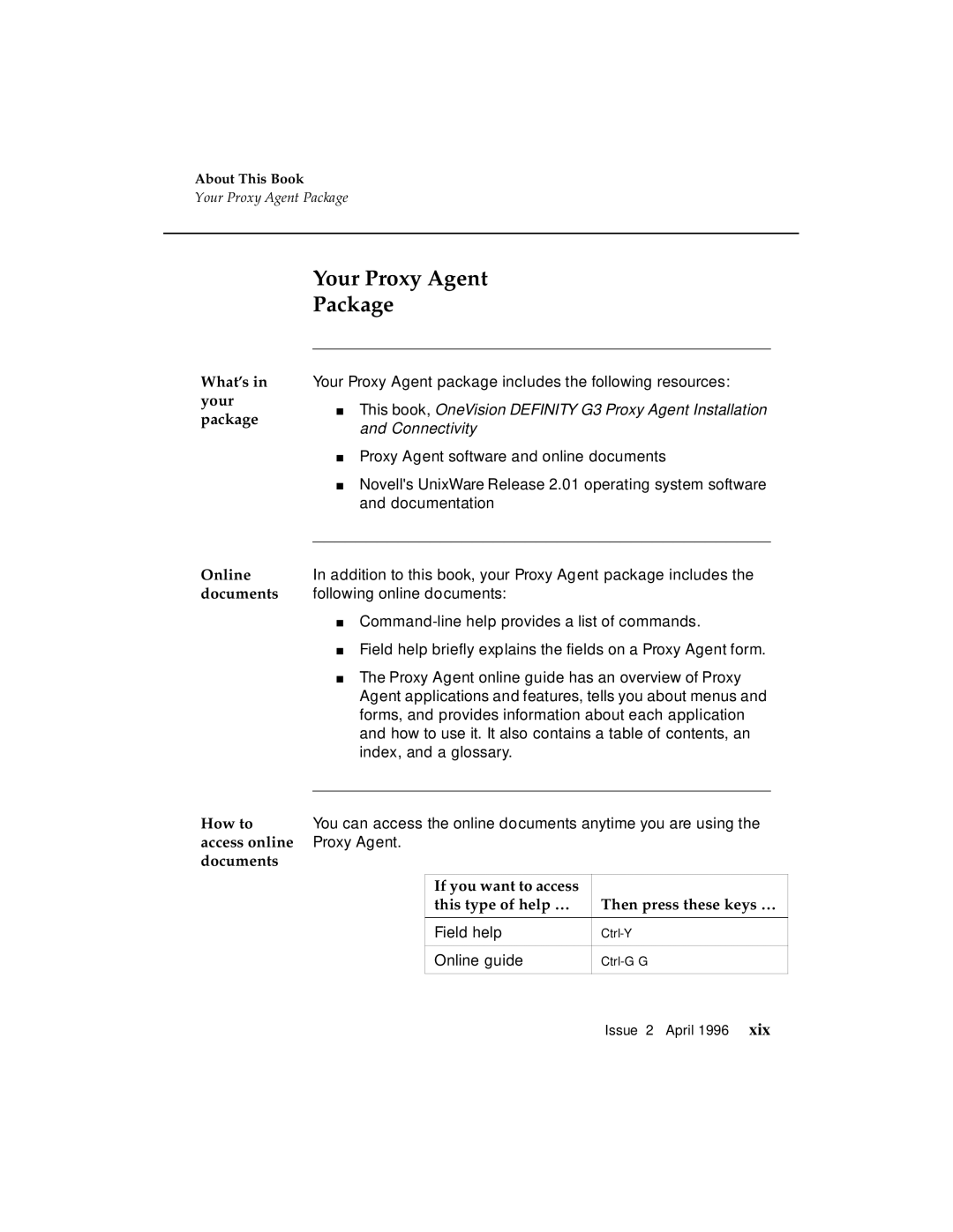 AT&T G3 manual Your Proxy Agent, Package 