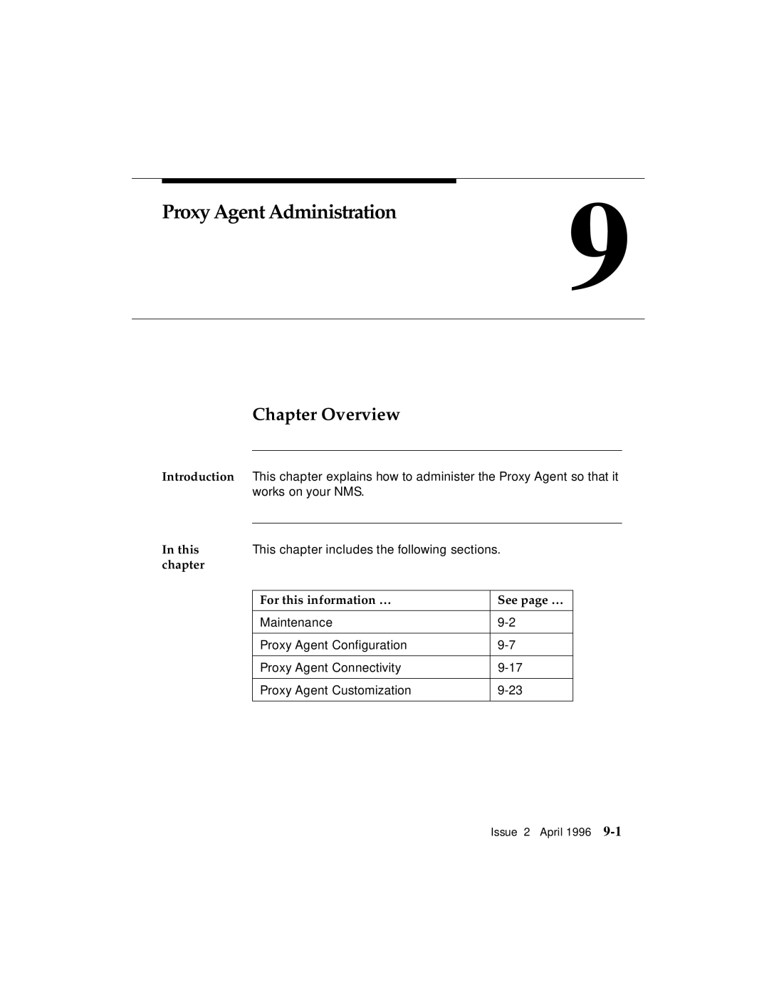 AT&T G3 manual Proxy Agent Administration, Chapter Overview 