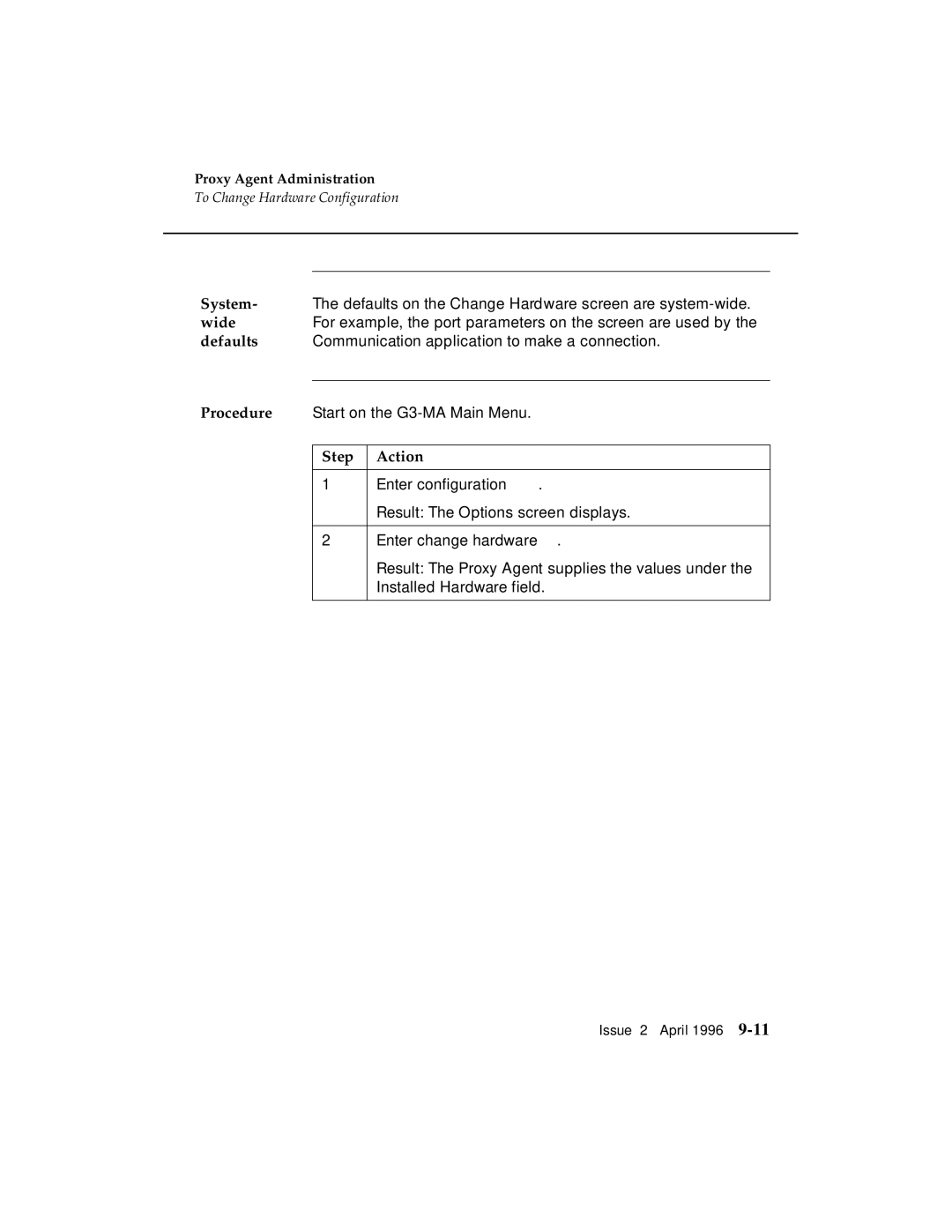 AT&T G3 manual Result The Options screen displays 