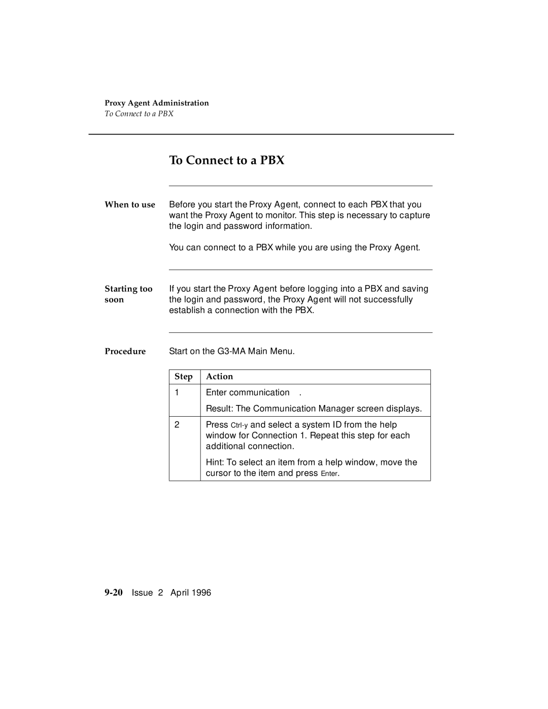 AT&T G3 manual To Connect to a PBX 