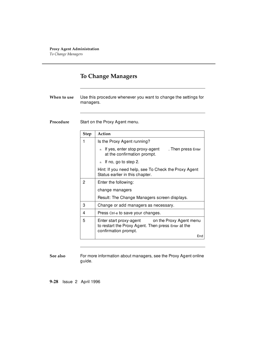 AT&T G3 manual To Change Managers 