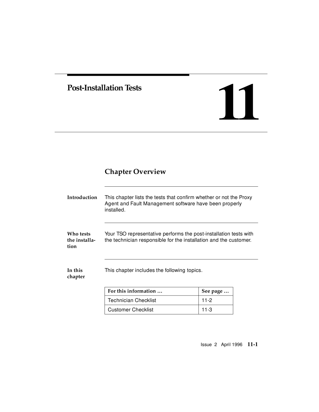 AT&T G3 manual Post-Installation Tests, Who tests, Tion This 