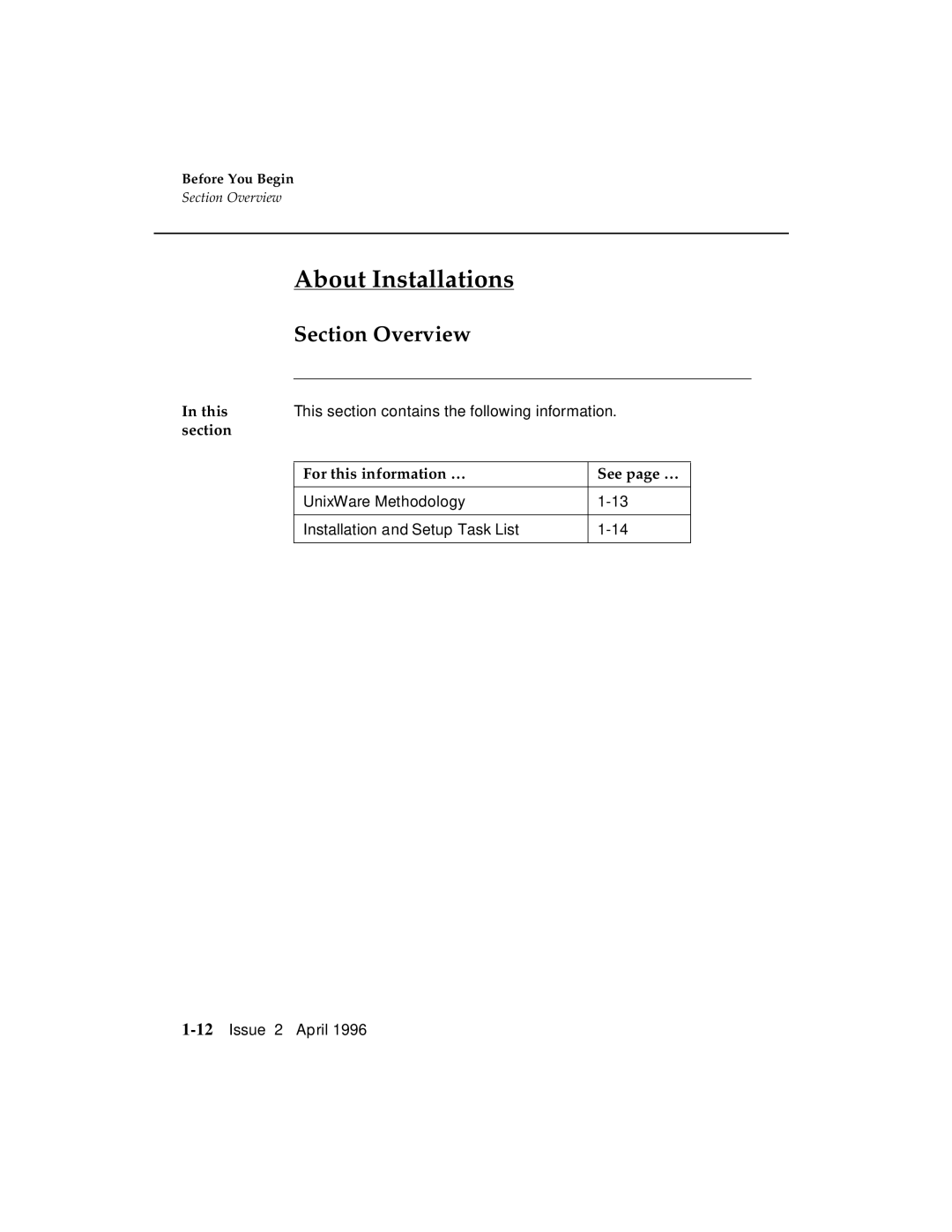 AT&T G3 manual About Installations, Section Overview 