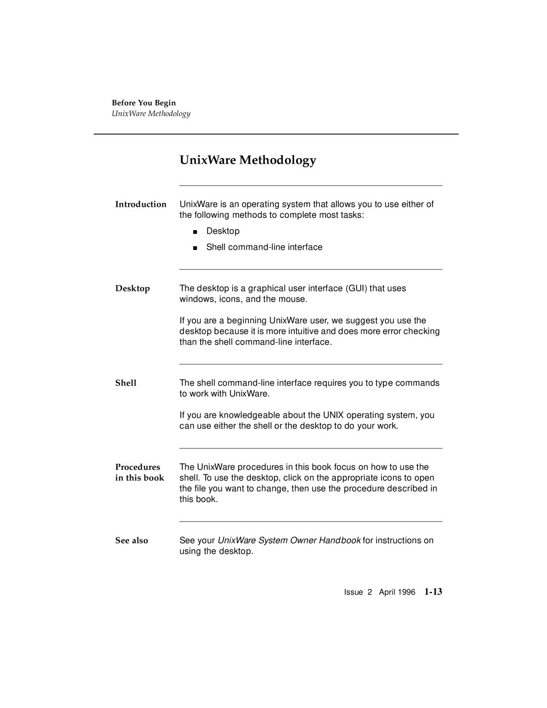 AT&T G3 manual UnixWare Methodology 