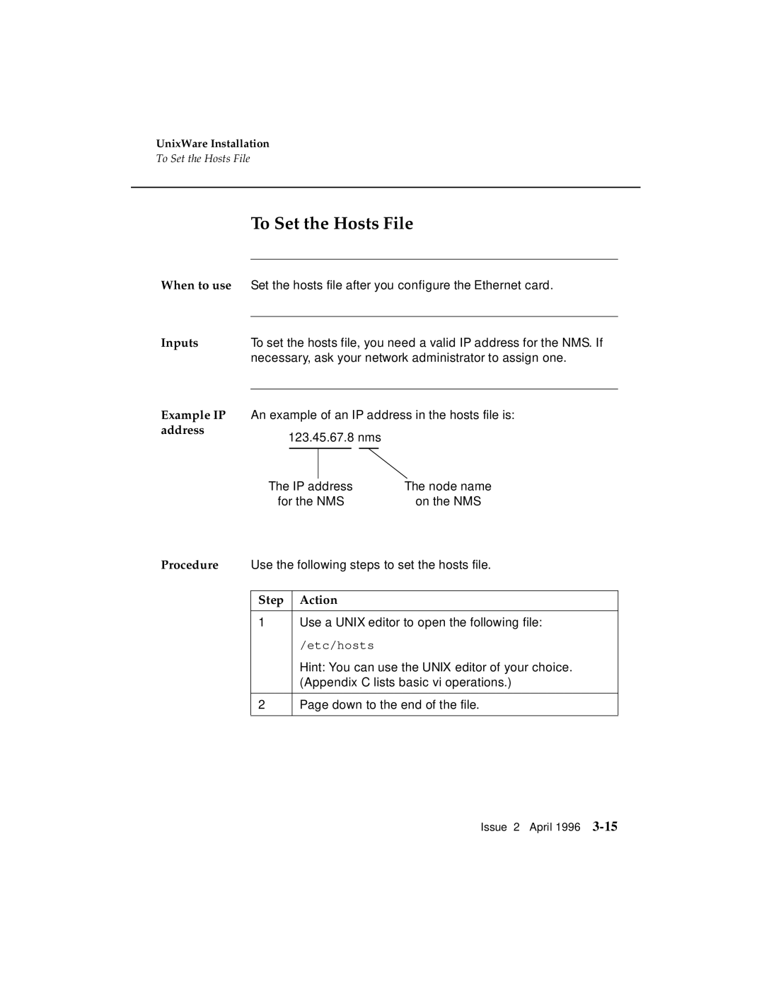 AT&T G3 manual To Set the Hosts File, Inputs, Address 