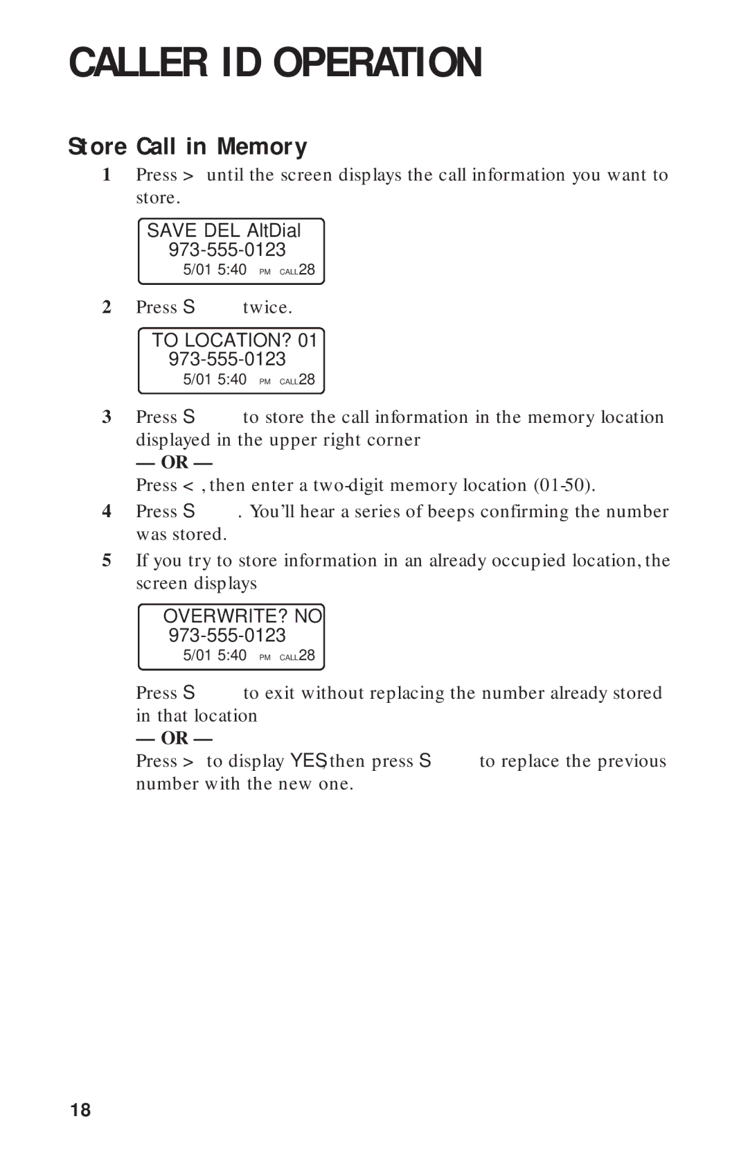 AT&T HS-8241 user manual Store Call in Memory, To LOCATION? 