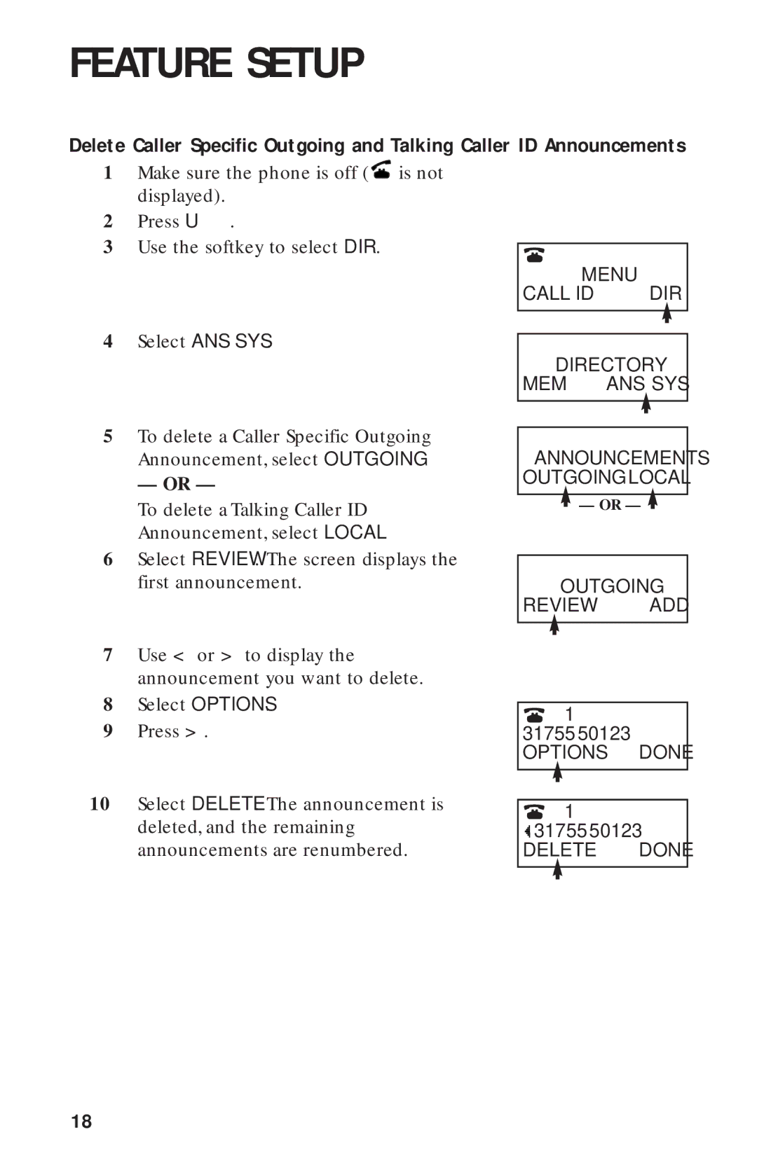 AT&T HS-8270 user manual Delete Done 