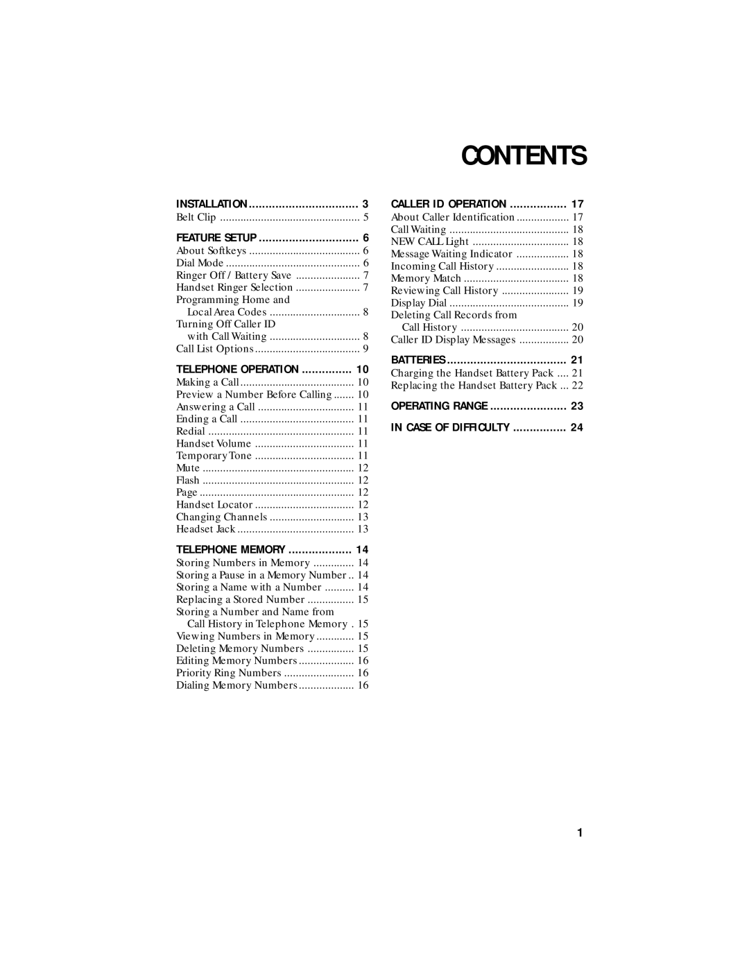 AT&T HS8240 user manual Contents 