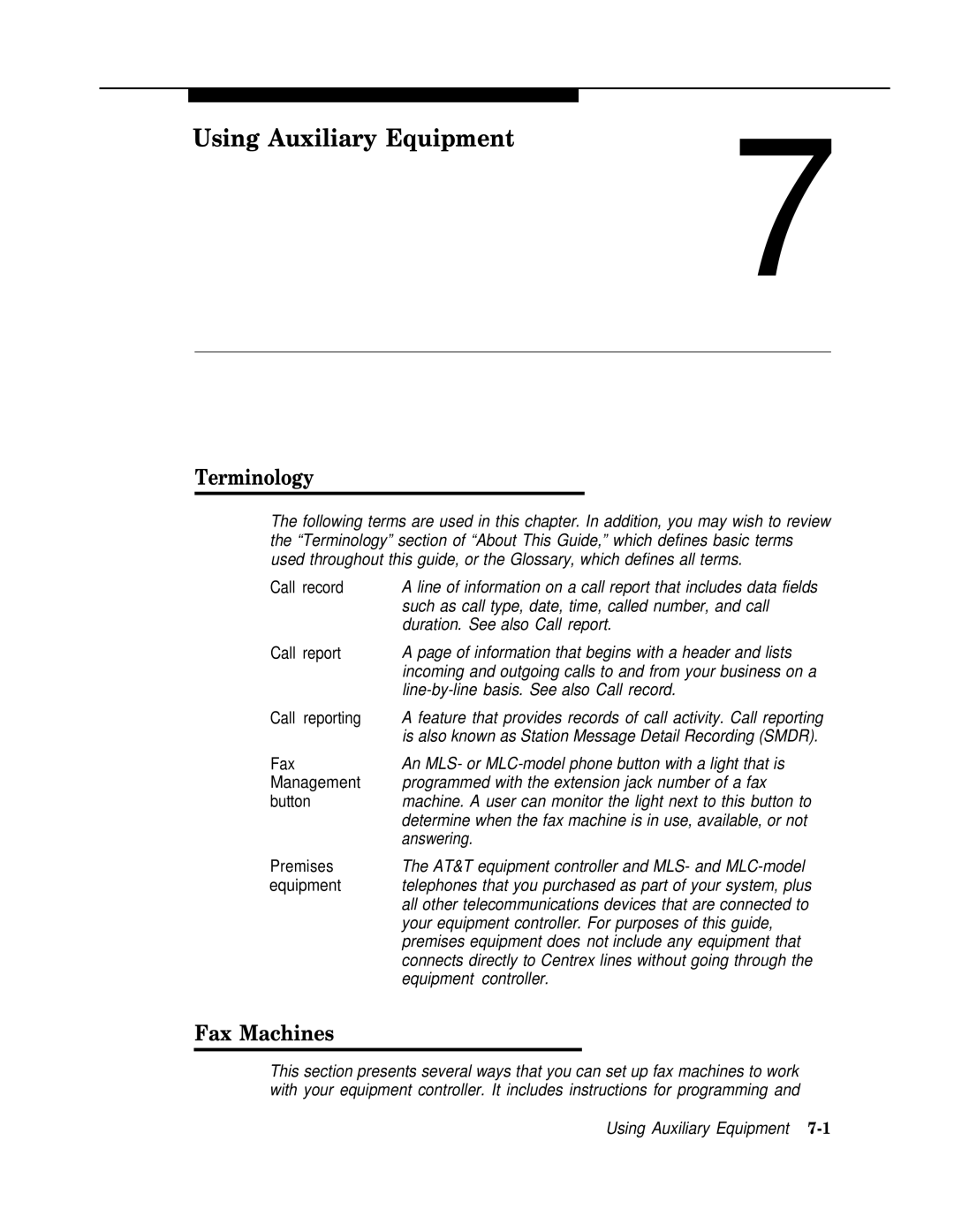 AT&T II manual Fax Machines 