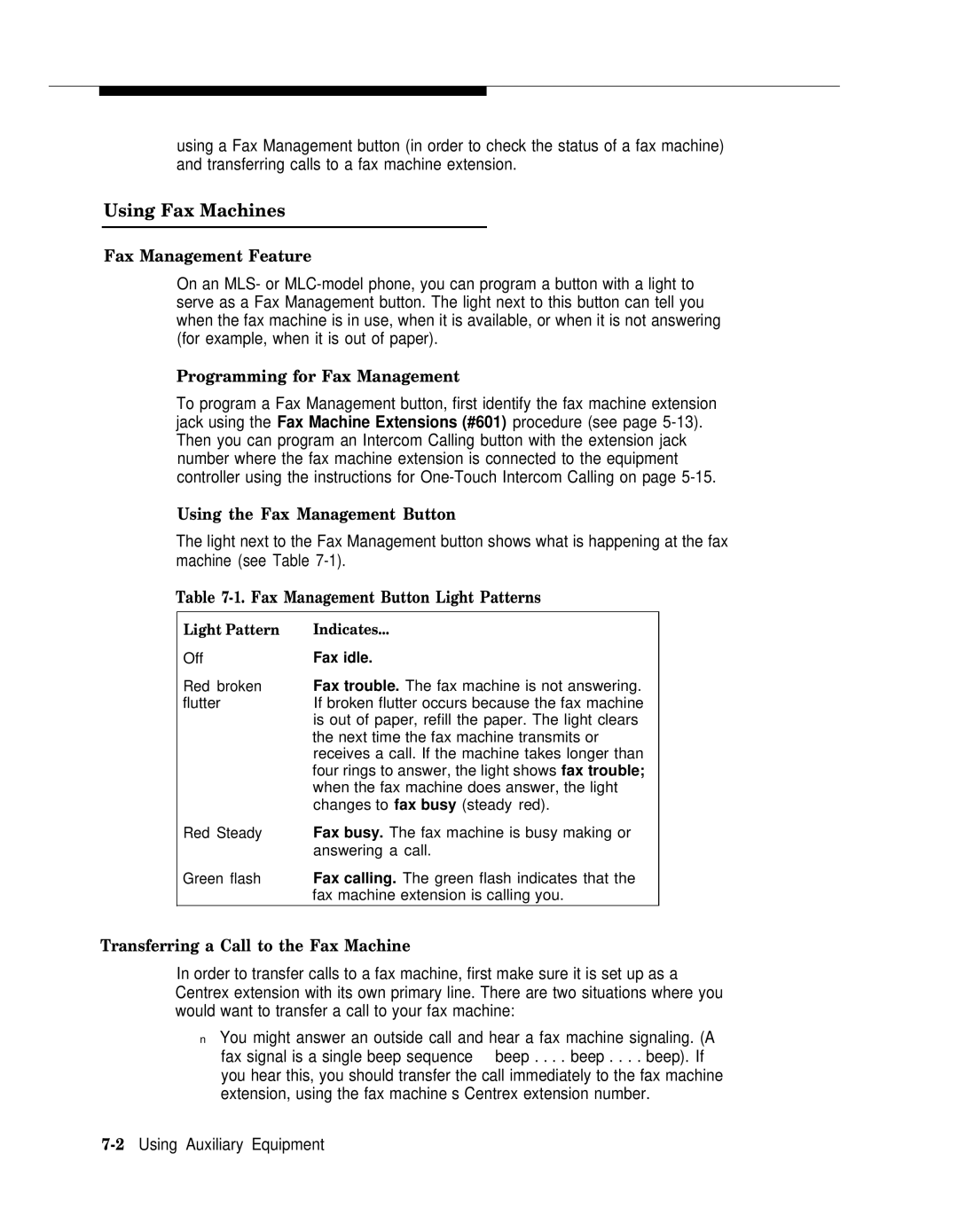 AT&T II manual Using Fax Machines 