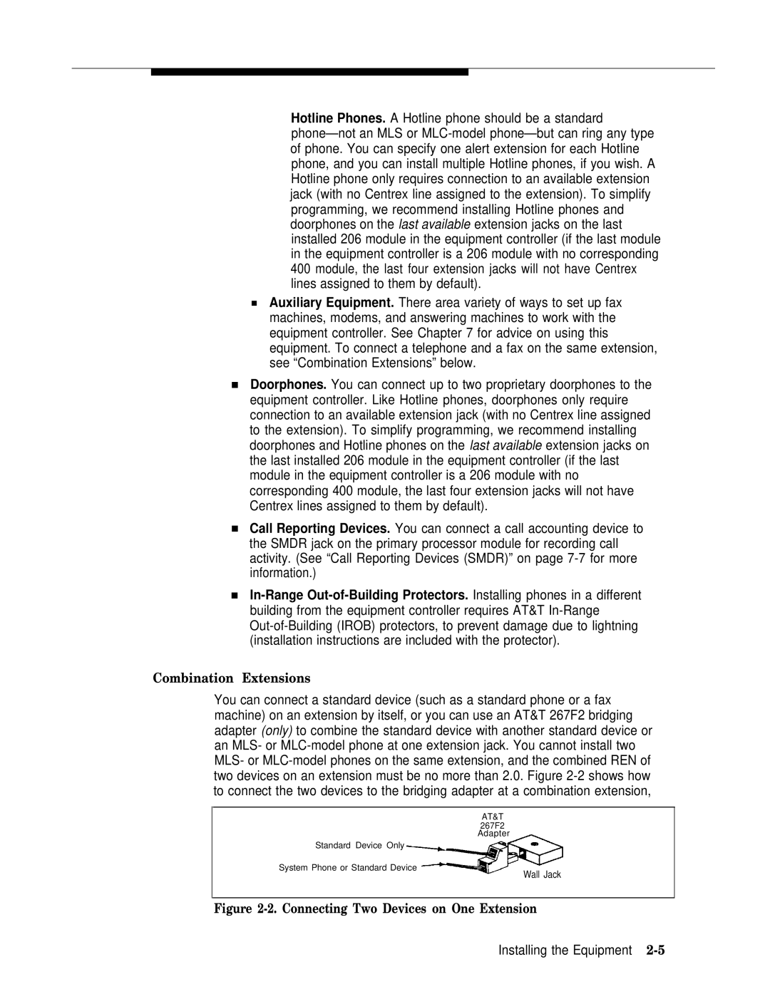 AT&T II manual Combination Extensions, Connecting Two Devices on One Extension 