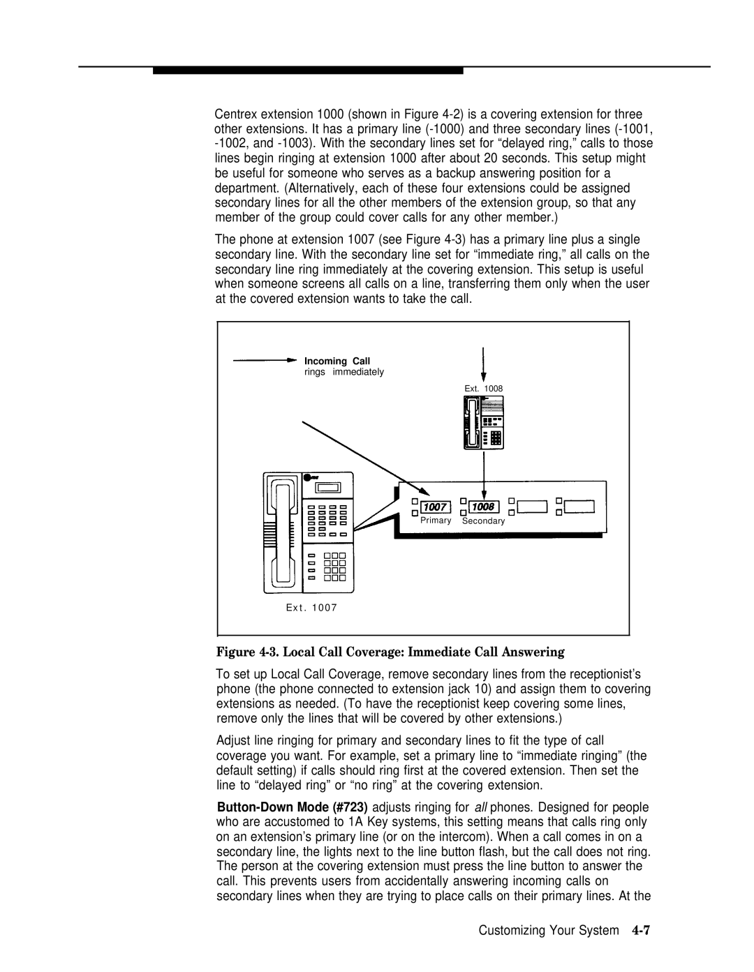 AT&T II manual Local Call Coverage Immediate Call Answering 