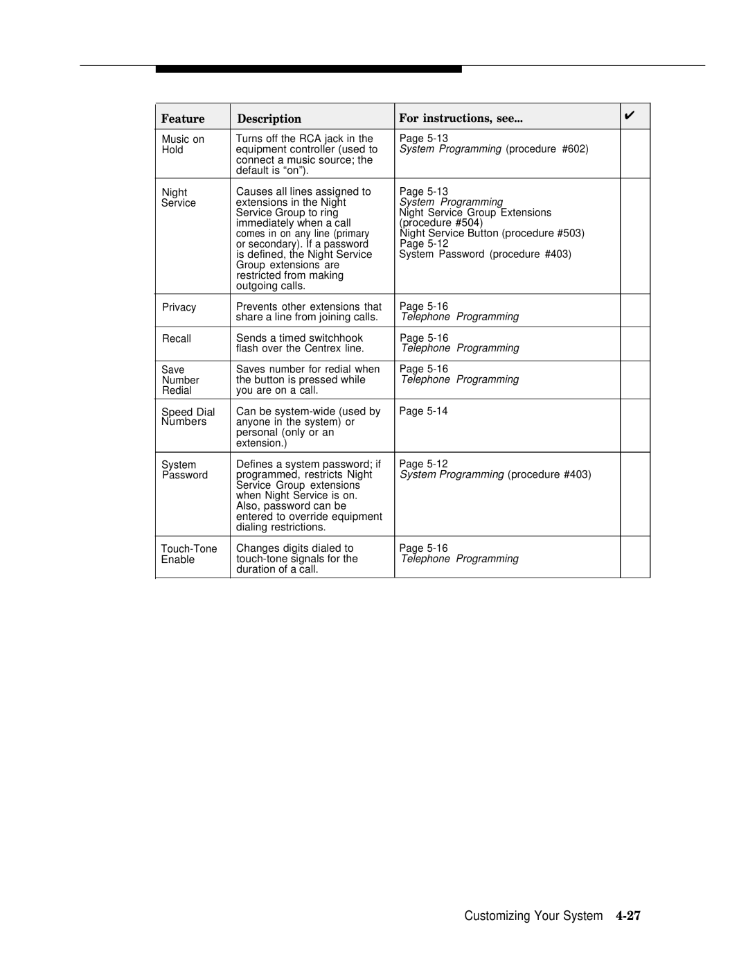 AT&T II manual Telephone, System Programming procedure #403 