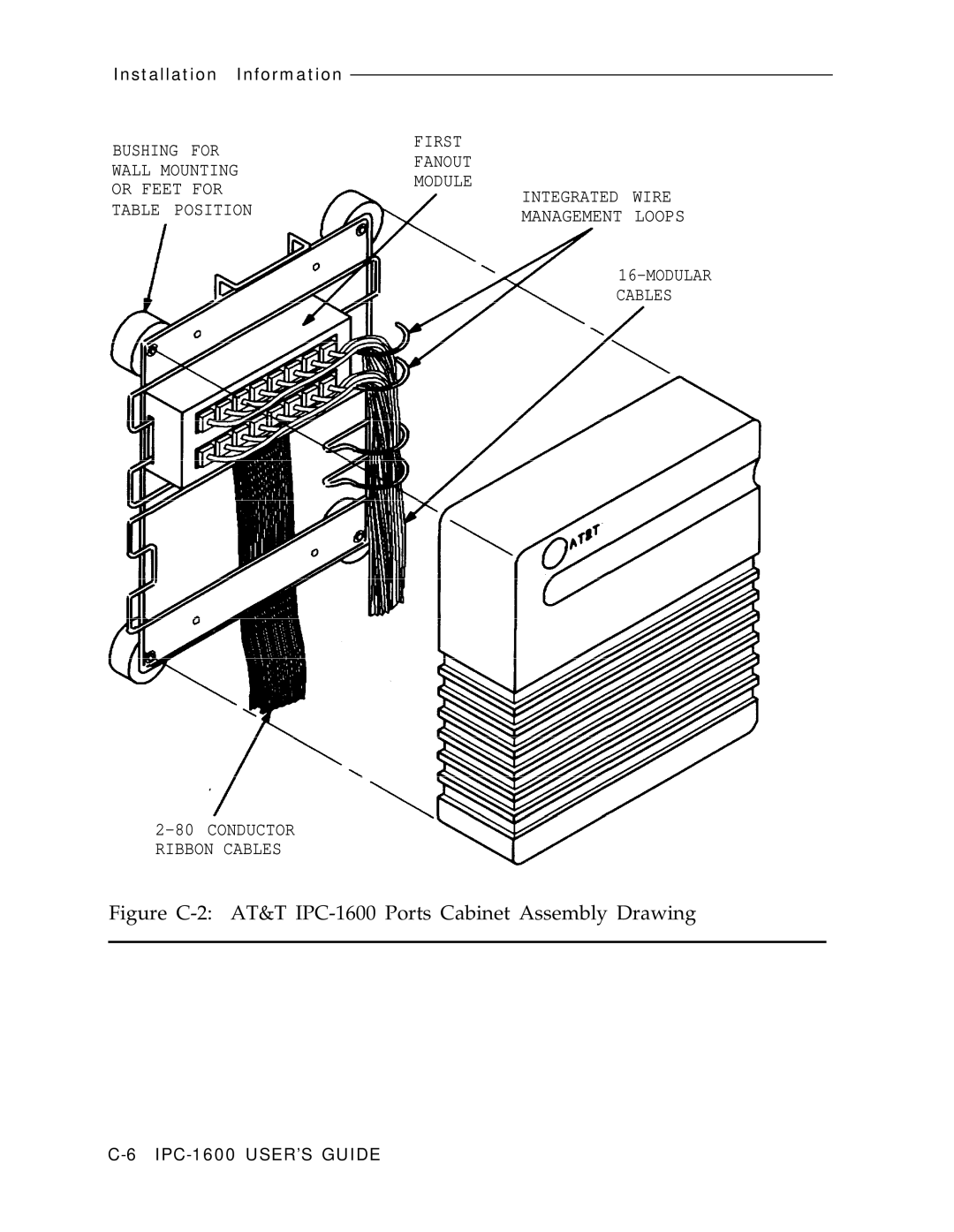 AT&T manual Figure C-2 AT&T IPC-1600 Ports Cabinet Assembly Drawing 