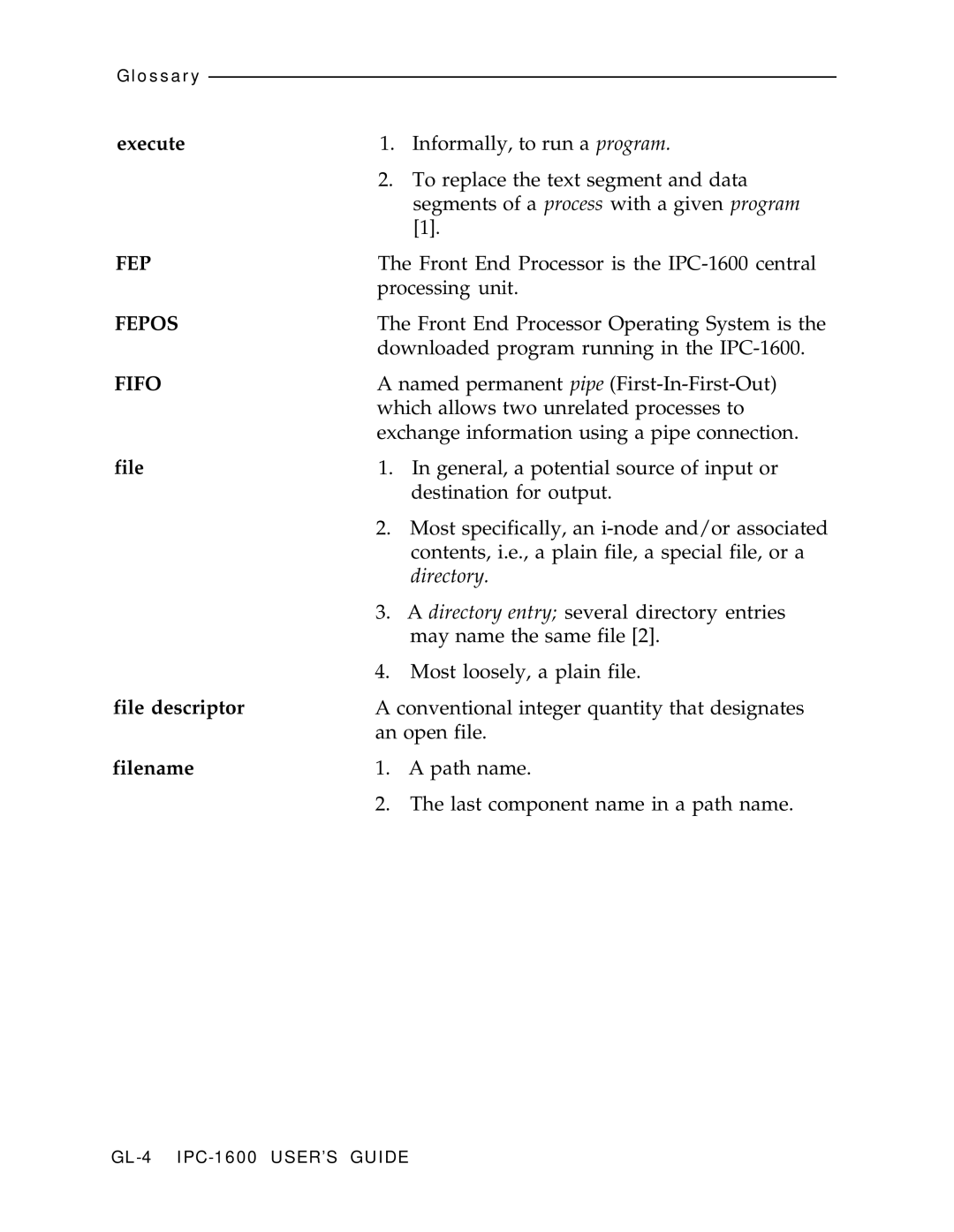 AT&T IPC-1600 manual Fep 