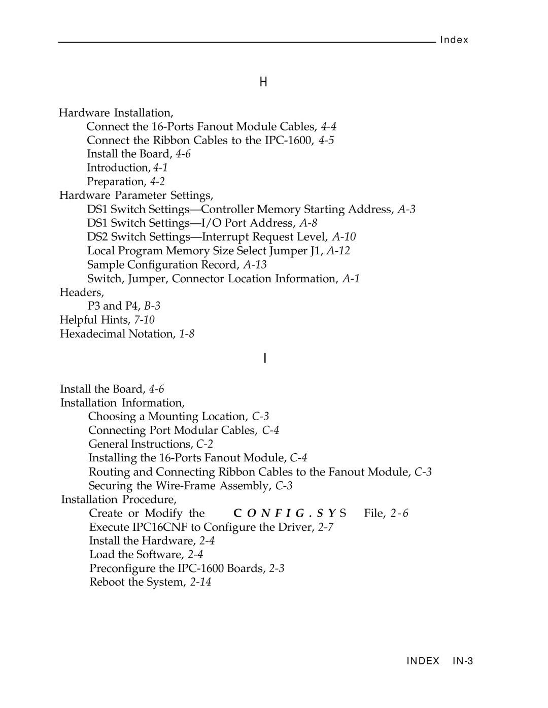 AT&T IPC-1600 manual N F I G . S Y S File, 2 