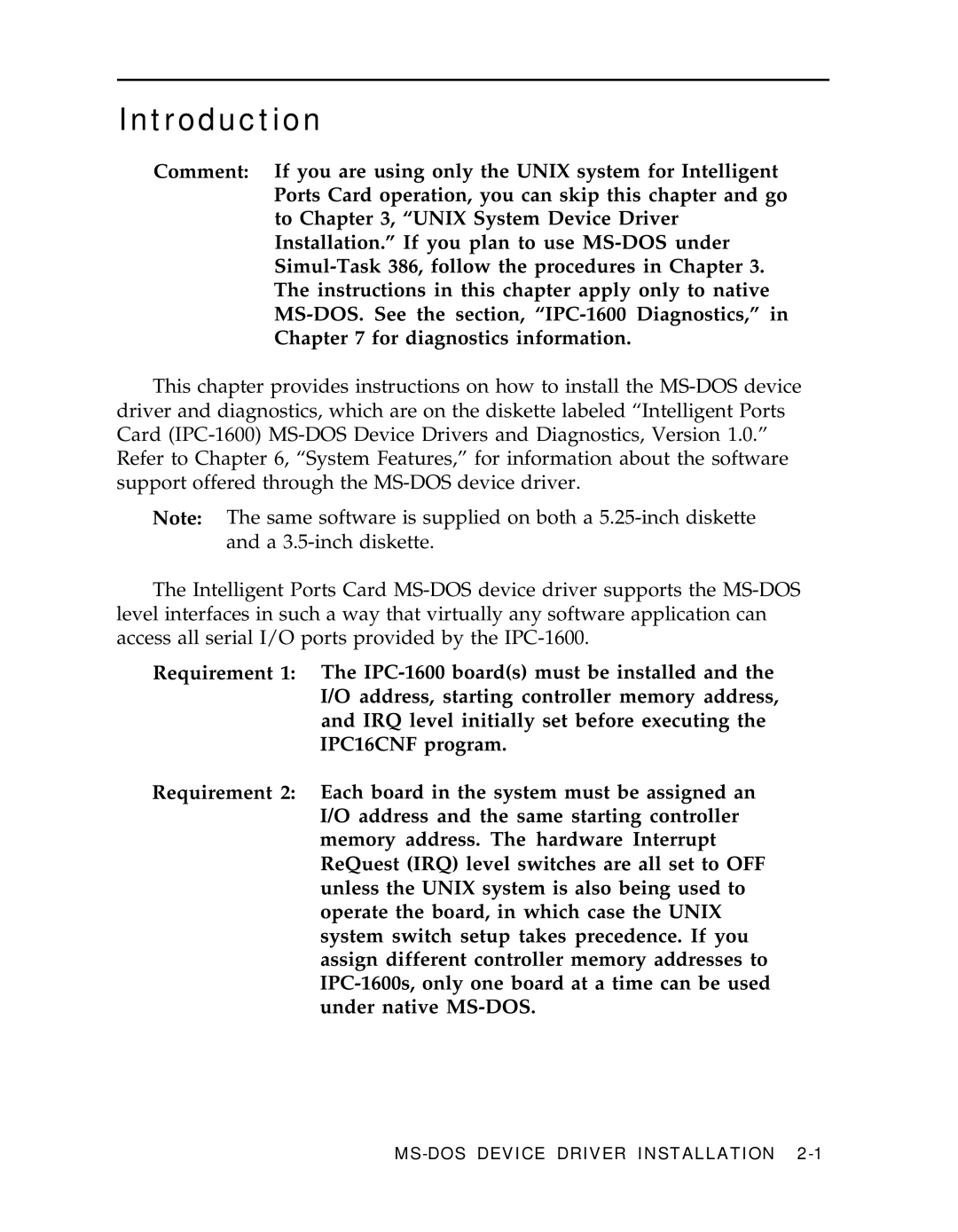 AT&T IPC-1600 manual Introduction 