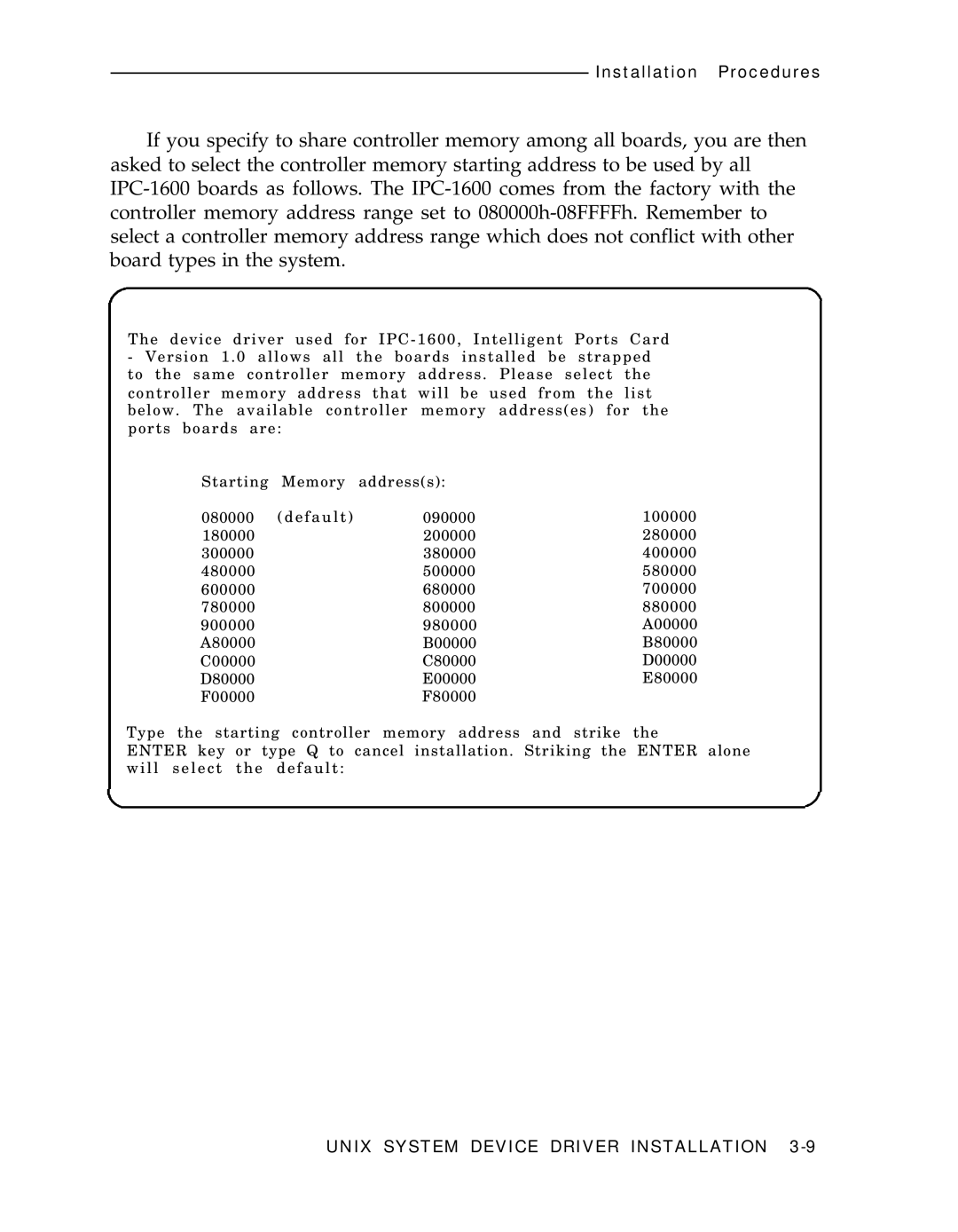 AT&T IPC-1600 manual Unix System Device Driver Installation 