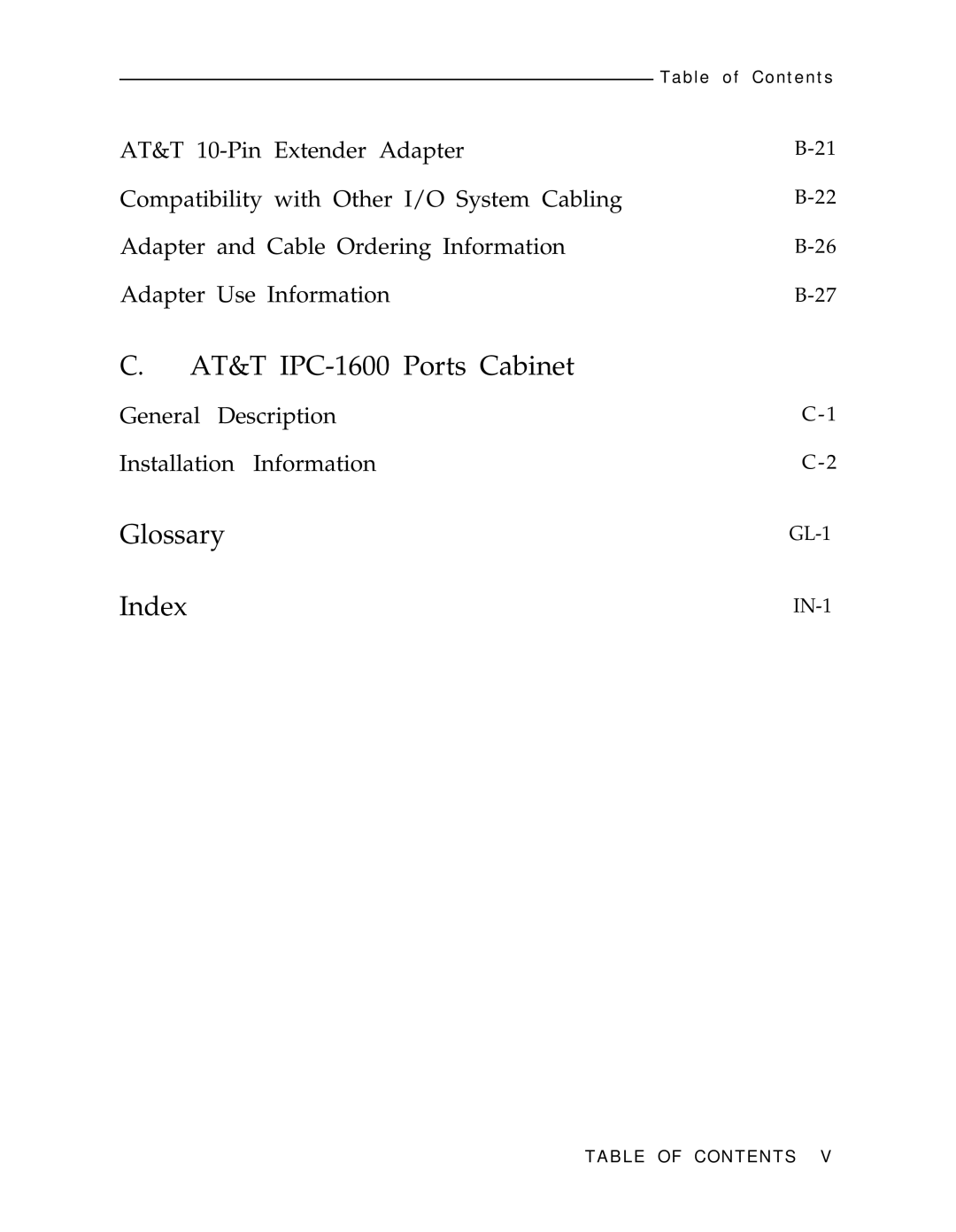 AT&T manual AT&T IPC-1600 Ports Cabinet 