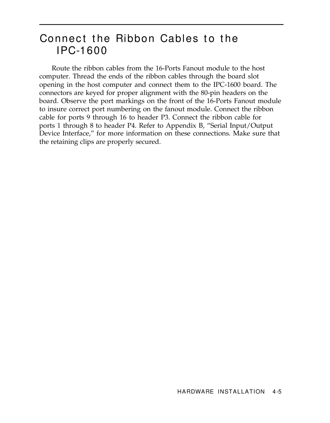 AT&T manual Connect the Ribbon Cables to IPC-1600 