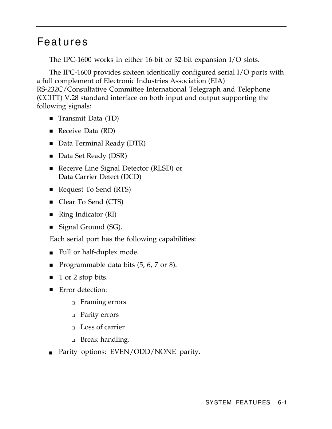 AT&T IPC-1600 manual Features 