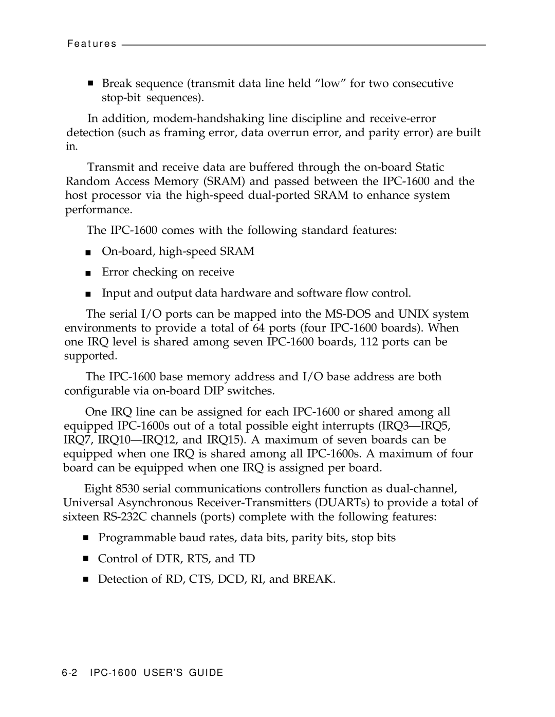 AT&T IPC-1600 manual Features 