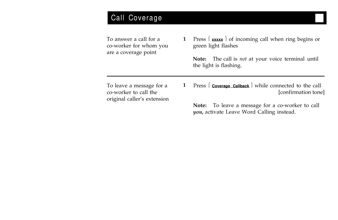 AT&T ISDN 7507, ISDN 7505, ISDN 7506 manual Call Coverage 