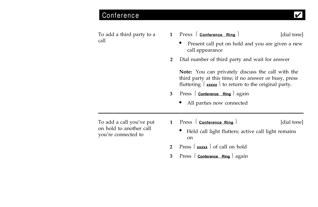 AT&T ISDN 7506, ISDN 7507, ISDN 7505 manual Conference 