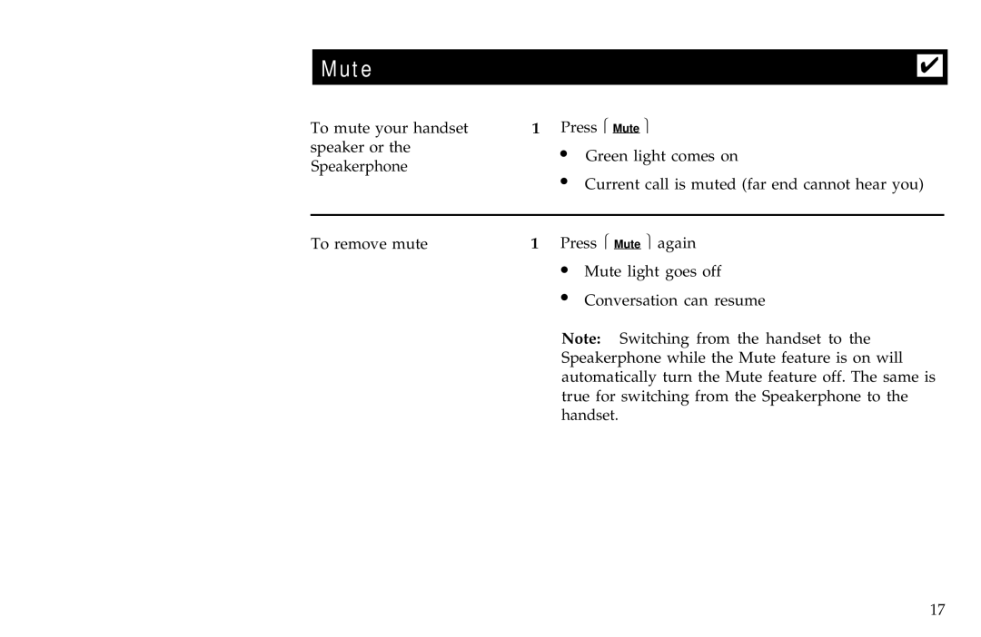 AT&T ISDN 7506, ISDN 7507, ISDN 7505 manual Mute 