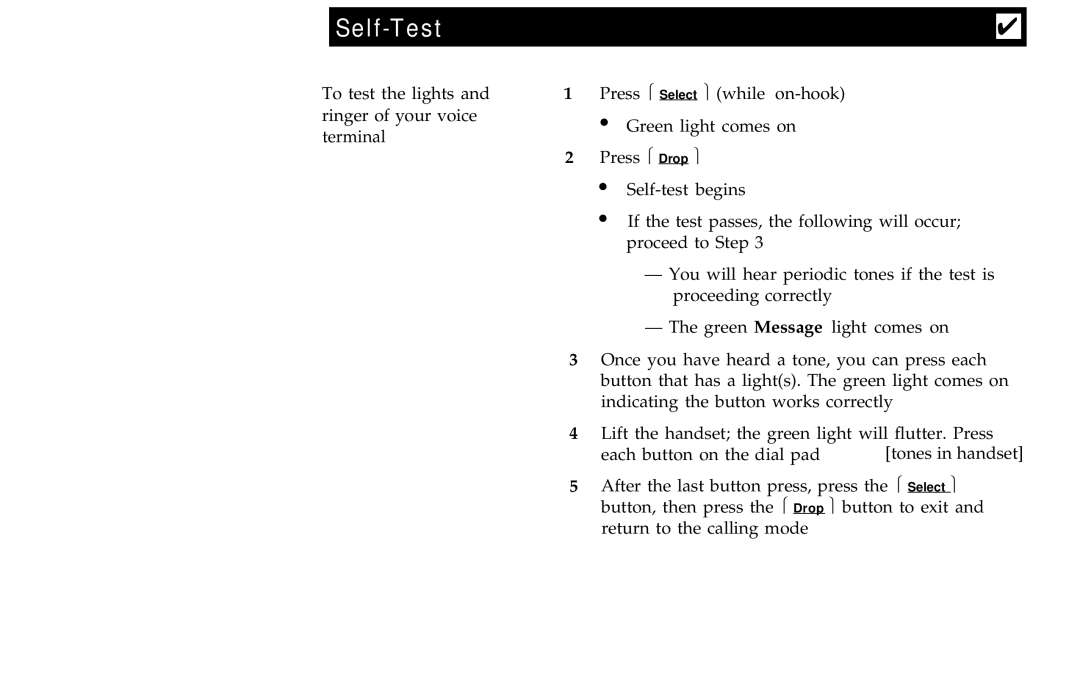 AT&T ISDN 7506, ISDN 7507, ISDN 7505 manual Self-Test 