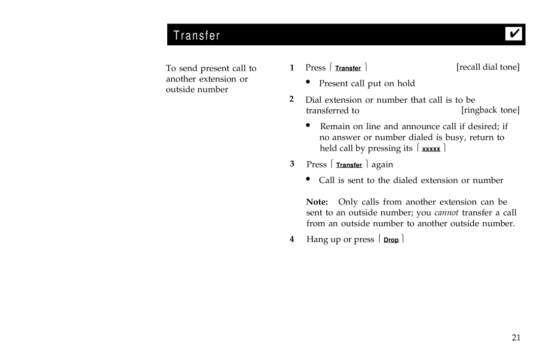 AT&T ISDN 7505, ISDN 7507, ISDN 7506 manual Transfer 