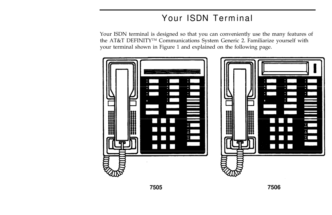 AT&T ISDN 7506, ISDN 7507, ISDN 7505 manual Your Isdn Terminal 