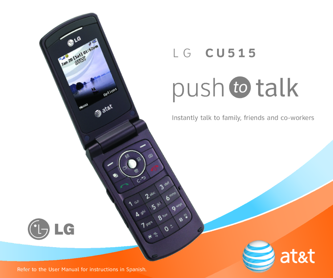 AT&T L G C U 5 1 5 user manual Push to talk 