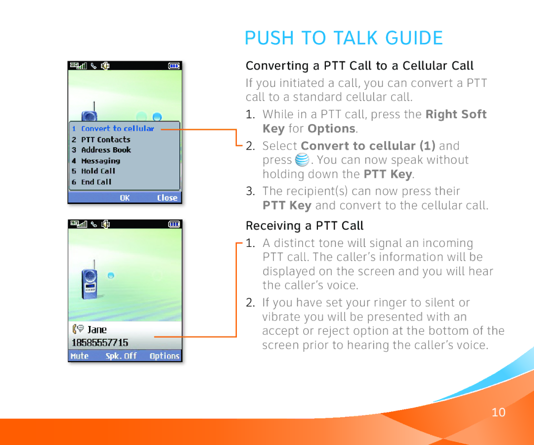 AT&T L G C U 5 1 5 user manual Select Convert to cellular 1 