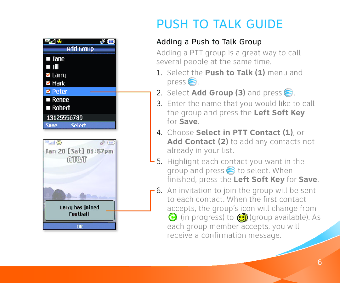 AT&T L G C U 5 1 5 user manual Highlight each contact you want 