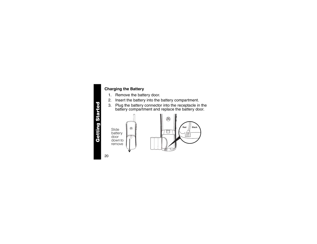 AT&T MA357 manual Charging the Battery 