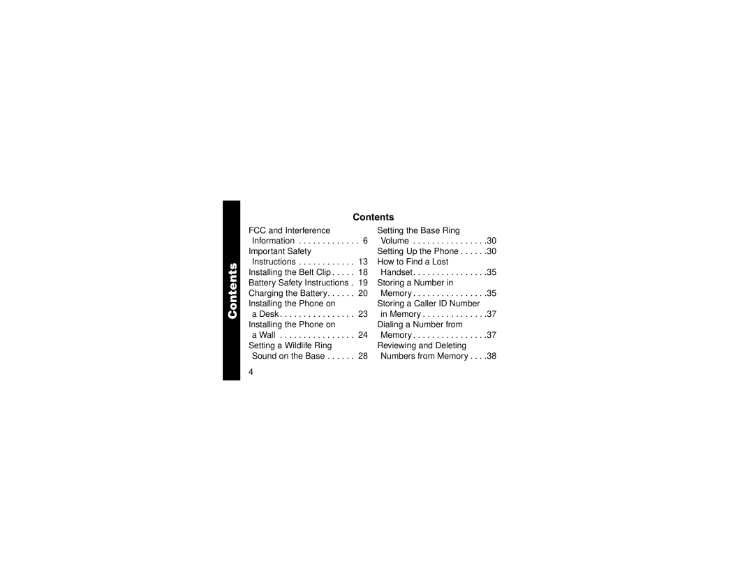 AT&T MA357 manual Contents 