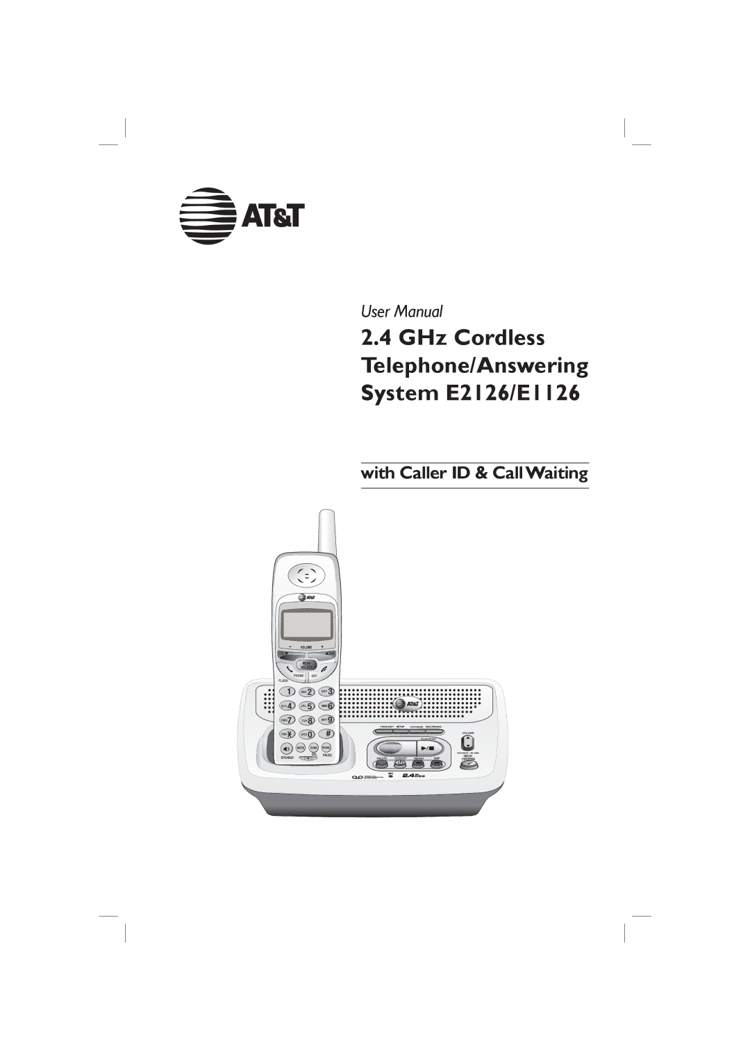 AT&T ME1126 user manual GHz Cordless Telephone/Answering System E2126/E1126 