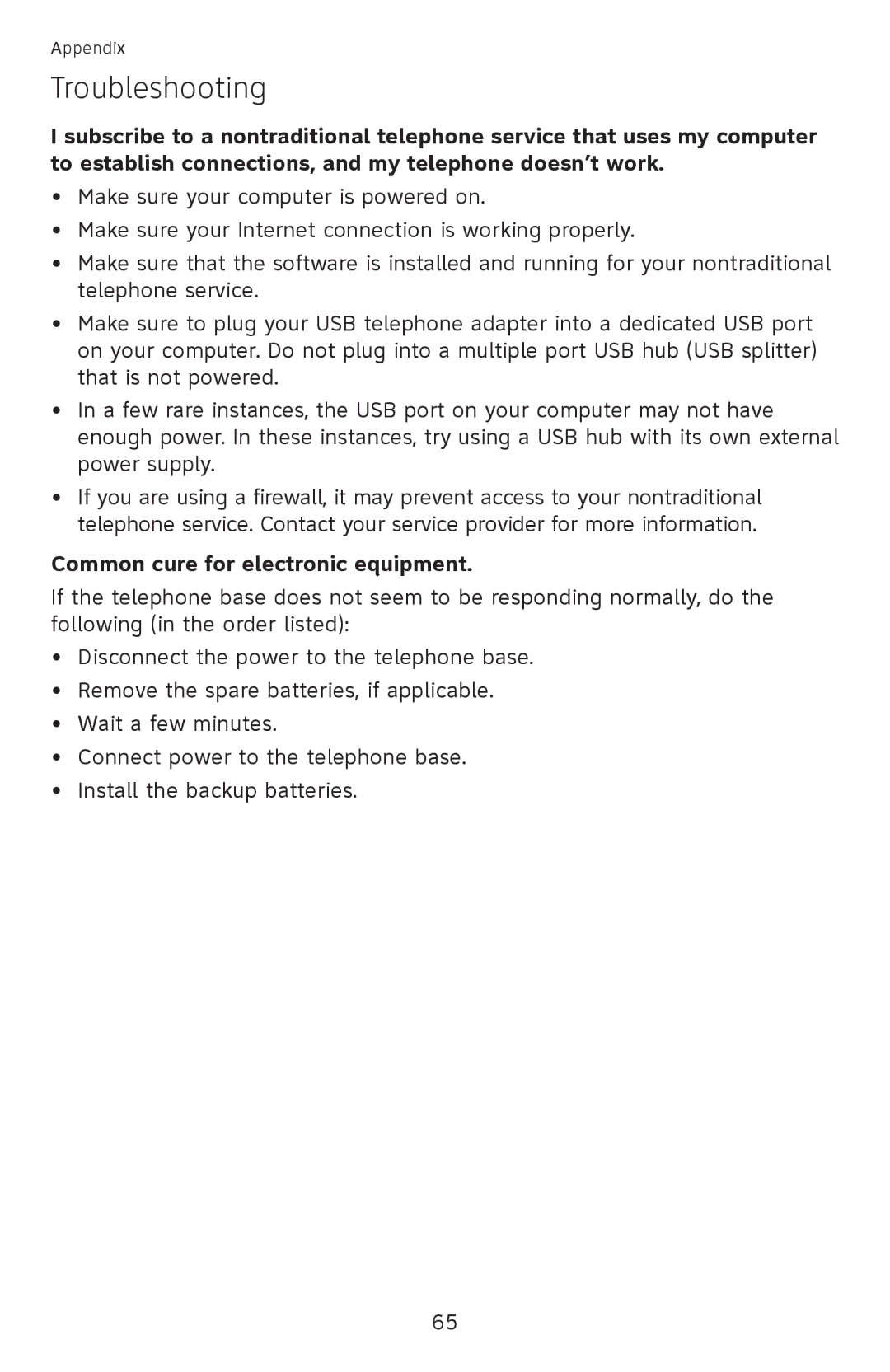 AT&T ML17939, ML17959 user manual Common cure for electronic equipment 