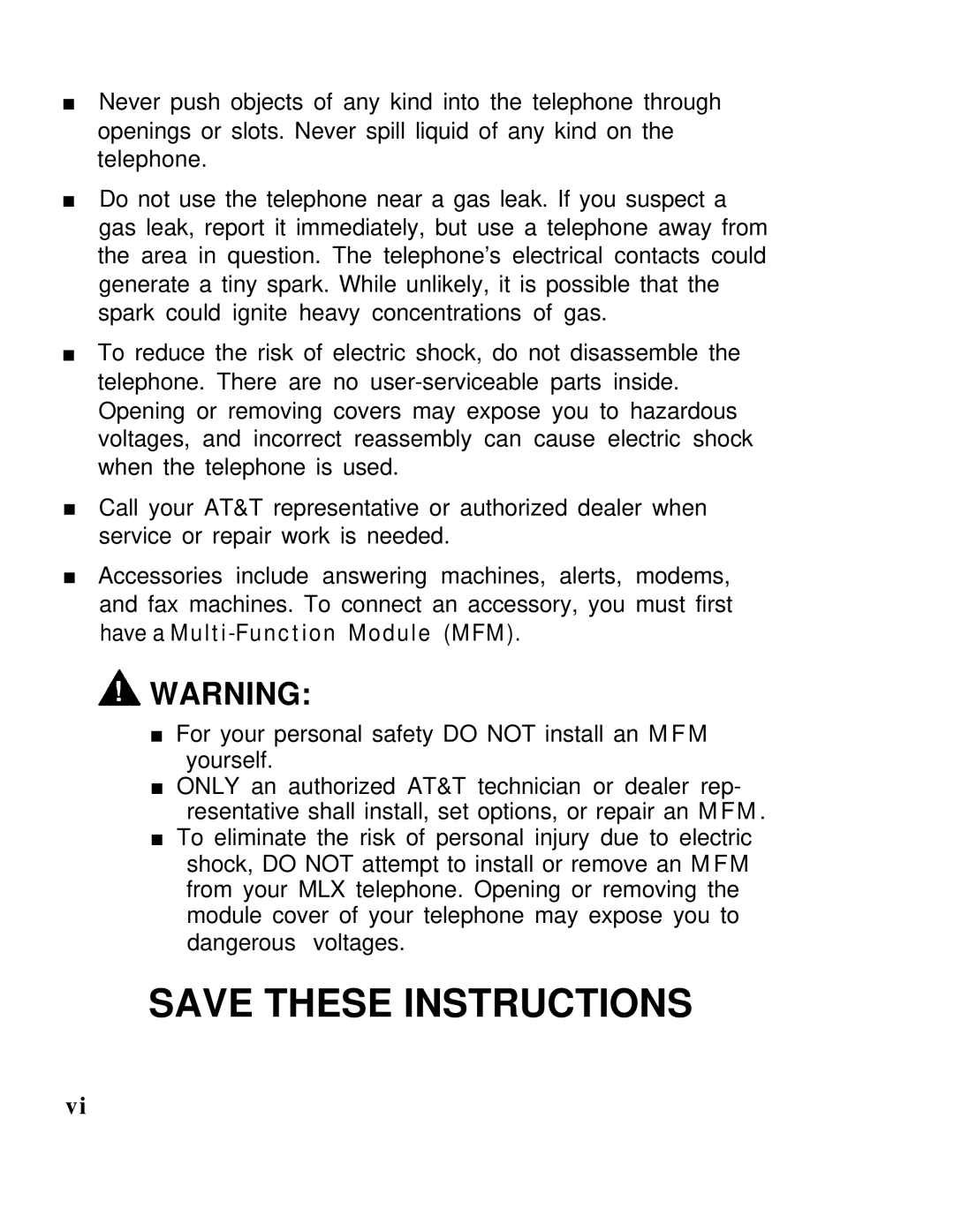 AT&T MLX-10 manual 